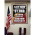 O LORD SAVE AND PLEASE SEND NOW PROSPERITY  Contemporary Christian Wall Art Poster  GWPEACE13047  "12X14"