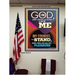 MY COUNSEL SHALL STAND  Ultimate Inspirational Wall Art Poster  GWPEACE9386  "12X14"