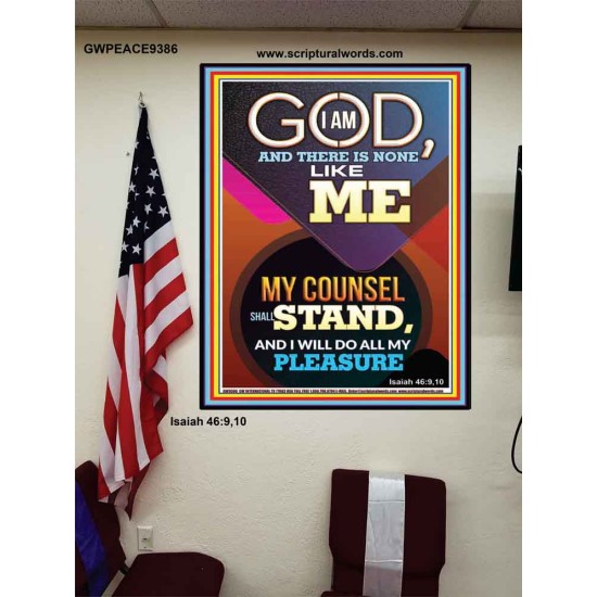 MY COUNSEL SHALL STAND  Ultimate Inspirational Wall Art Poster  GWPEACE9386  