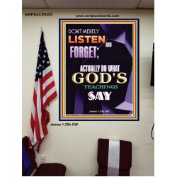 DO WHAT GOD'S TEACHINGS SAY  Children Room Poster  GWPEACE9393  "12X14"