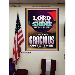 THE LORD BE GRACIOUS UNTO THEE  Unique Scriptural Poster  GWPEACE9991  "12X14"