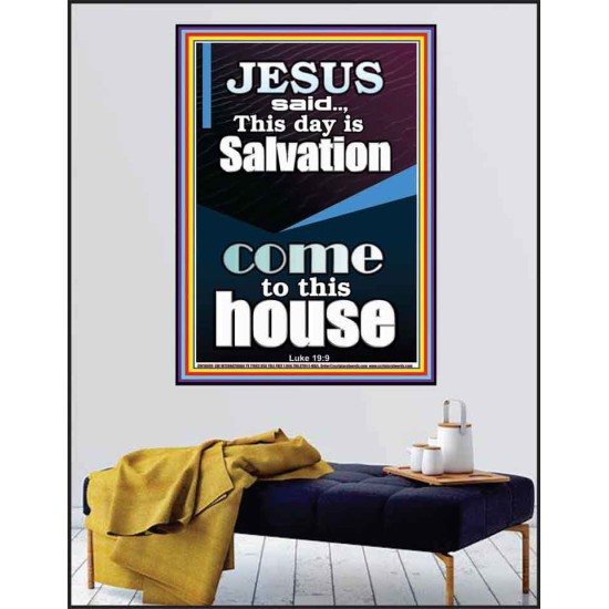 SALVATION IS COME TO THIS HOUSE  Unique Scriptural Picture  GWPEACE10000  