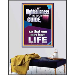 LET RIGHTEOUSNESS BE YOUR GUIDE  Unique Power Bible Picture  GWPEACE10001  "12X14"