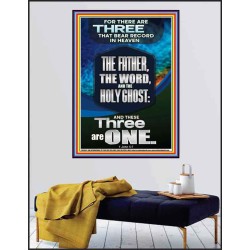 THE THREE THAT BEAR RECORD IN HEAVEN  Righteous Living Christian Poster  GWPEACE10012  