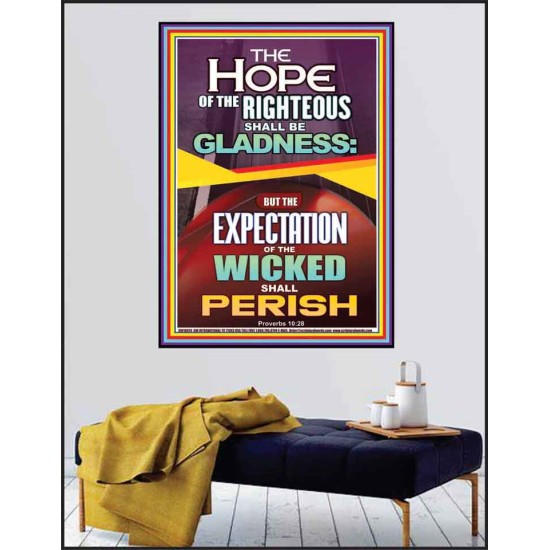 THE HOPE OF THE RIGHTEOUS IS GLADNESS  Children Room Poster  GWPEACE10024  