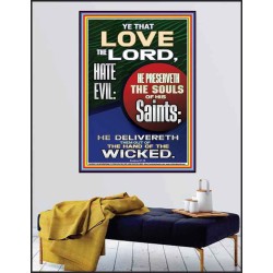 BE DELIVERED OUT OF THE HAND OF THE WICKED  Sanctuary Wall Poster  GWPEACE10033  "12X14"