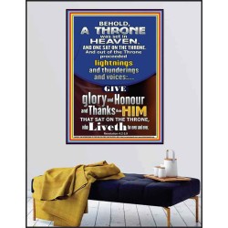 LIGHTNINGS AND THUNDERINGS AND VOICES  Scripture Art Poster  GWPEACE10037  "12X14"