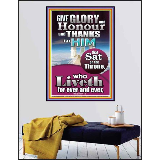GIVE GLORY AND HONOUR TO JEHOVAH EL SHADDAI  Biblical Art Poster  GWPEACE10038  