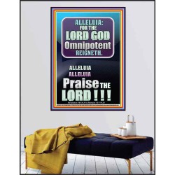 ALLELUIA THE LORD GOD OMNIPOTENT REIGNETH  Home Art Poster  GWPEACE10045  "12X14"
