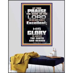 LET THEM PRAISE THE NAME OF THE LORD  Bathroom Wall Art Picture  GWPEACE10052  "12X14"