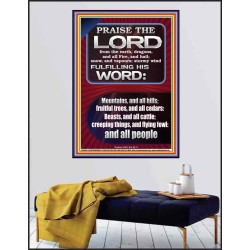PRAISE HIM - STORMY WIND FULFILLING HIS WORD  Business Motivation Décor Picture  GWPEACE10053  "12X14"