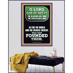 O LORD GOD OF HOST CREATOR OF HEAVEN AND THE EARTH  Unique Bible Verse Poster  GWPEACE10077  "12X14"