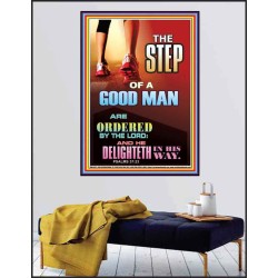 THE STEP OF A GOOD MAN  Contemporary Christian Wall Art  GWPEACE10477  