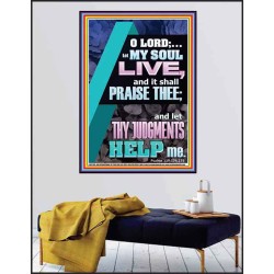 LET THY JUDGEMENTS HELP ME  Contemporary Christian Wall Art  GWPEACE11786  "12X14"