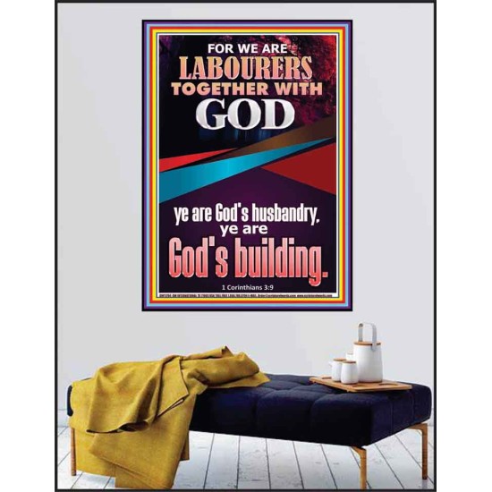 BE A CO-LABOURERS WITH GOD IN JEHOVAH HUSBANDRY  Christian Art Poster  GWPEACE11794  