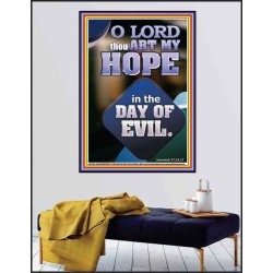 THOU ART MY HOPE IN THE DAY OF EVIL O LORD  Scriptural Décor  GWPEACE11803  "12X14"