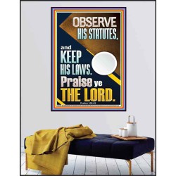 OBSERVE HIS STATUTES AND KEEP ALL HIS LAWS  Wall & Art Décor  GWPEACE11812  "12X14"