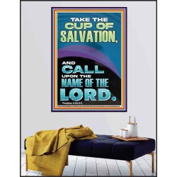 TAKE THE CUP OF SALVATION AND CALL UPON THE NAME OF THE LORD  Modern Wall Art  GWPEACE11818  "12X14"