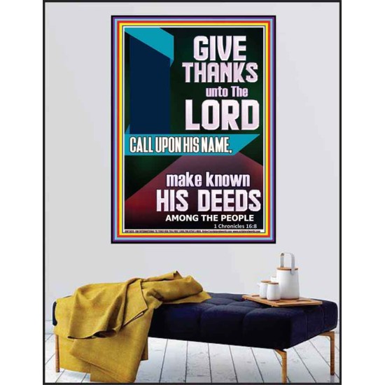 MAKE KNOWN HIS DEEDS AMONG THE PEOPLE  Custom Christian Artwork Poster  GWPEACE11835  