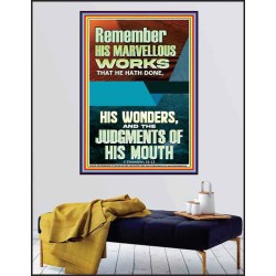 HIS MARVELLOUS WONDERS AND THE JUDGEMENTS OF HIS MOUTH  Custom Modern Wall Art  GWPEACE11839  "12X14"