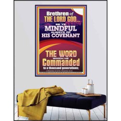 BE YE MINDFUL ALWAYS OF HIS COVENANT  Unique Bible Verse Poster  GWPEACE11843  "12X14"