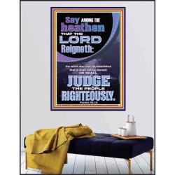 THE LORD IS A RIGHTEOUS JUDGE  Inspirational Bible Verses Poster  GWPEACE11865  "12X14"