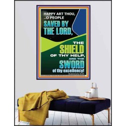 O PEOPLE SAVED BY THE LORD  Printable Bible Verse to Poster  GWPEACE11876  "12X14"