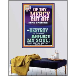 DESTROY ALL THEM THAT AFFLICT MY SOUL   Church Poster  GWPEACE11932  "12X14"
