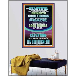 THE FEET OF HIM THAT BRINGETH GOOD TIDINGS  Ultimate Power Poster  GWPEACE11956  "12X14"
