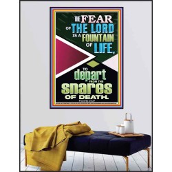 THE FEAR OF THE LORD IS THE FOUNTAIN OF LIFE  Large Scripture Wall Art  GWPEACE11966  "12X14"