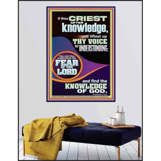 FIND THE KNOWLEDGE OF GOD  Bible Verse Art Prints  GWPEACE11967  