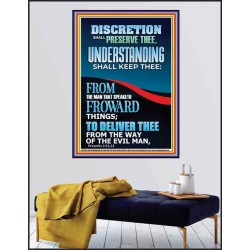 DISCRETION SHALL PRESERVE THEE UNDERSTANDING SHALL KEEP THEE  Bible Verse Art Prints  GWPEACE11969  "12X14"