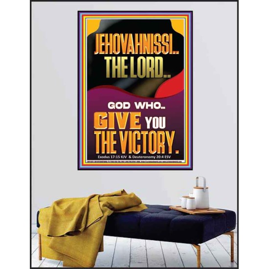 JEHOVAH NISSI THE LORD WHO GIVE YOU VICTORY  Bible Verses Art Prints  GWPEACE11970  