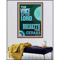 THE VOICE OF THE LORD BREAKETH THE CEDARS  Scriptural Décor Poster  GWPEACE11979  "12X14"