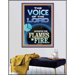 THE VOICE OF THE LORD DIVIDETH THE FLAMES OF FIRE  Christian Poster Art  GWPEACE11980  "12X14"