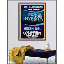 PURGE ME WITH HYSSOP  Poster Scripture   GWPEACE11986  "12X14"