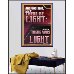AND GOD SAID LET THERE BE LIGHT  Christian Quotes Poster  GWPEACE11995  "12X14"