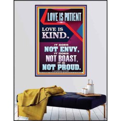 LOVE IS PATIENT AND KIND AND DOES NOT ENVY  Christian Paintings  GWPEACE12005  "12X14"