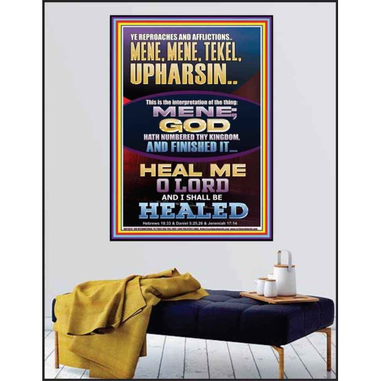 YE REPROACHES AND AFFLICTIONS MENE MENE TEKEL UPHARSIN  Scripture Art Prints Poster  GWPEACE12012  