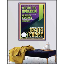 YE REPROACHES AND AFFLICTIONS YOUR END HAS BEEN NUMBERED BY GOD  Scriptural Portrait Poster  GWPEACE12013  "12X14"