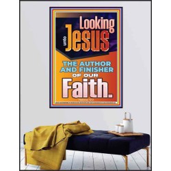 LOOKING UNTO JESUS THE AUTHOR AND FINISHER OF OUR FAITH  Biblical Art  GWPEACE12118  "12X14"