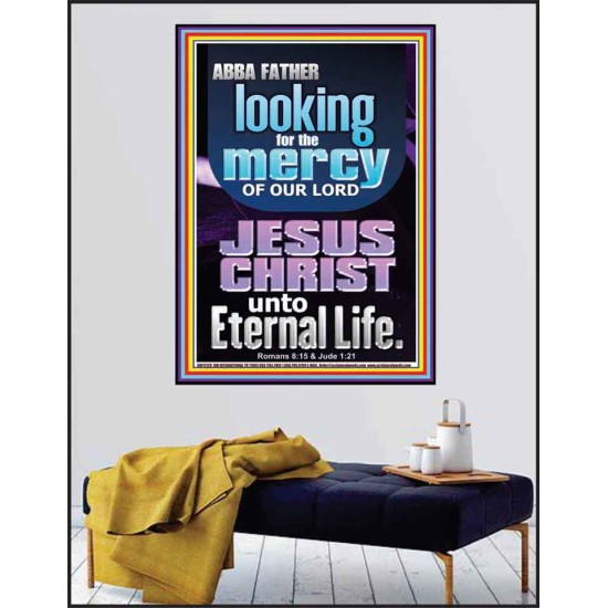 LOOKING FOR THE MERCY OF OUR LORD JESUS CHRIST UNTO ETERNAL LIFE  Bible Verses Wall Art  GWPEACE12120  