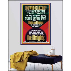 FOR WHO IS LIKE ME  ALPHA AND OMEGA THE BEGINNING AND THE ENDING  Bible Scriptures on Forgiveness Poster  GWPEACE12195  "12X14"