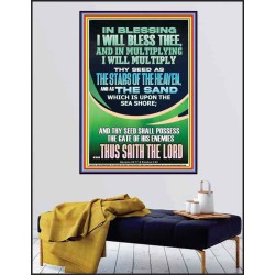 IN BLESSING I WILL BLESS THEE  Contemporary Christian Print  GWPEACE12201  "12X14"