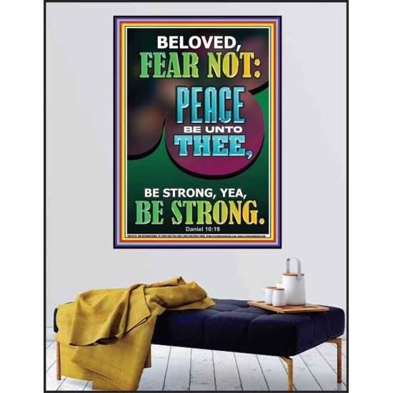 BELOVED FEAR NOT PEACE BE UNTO THEE  Unique Power Bible Poster  GWPEACE12231  