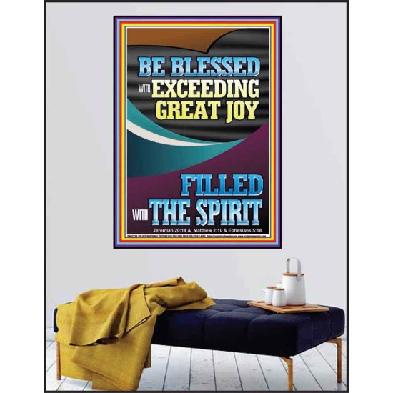 BE BLESSED WITH EXCEEDING GREAT JOY  Scripture Art Prints Poster  GWPEACE12238  