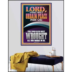 ORDAIN PEACE FOR US O LORD  Christian Wall Art  GWPEACE12291  "12X14"