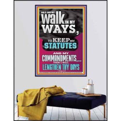 WALK IN MY WAYS AND KEEP MY COMMANDMENTS  Wall & Art Décor  GWPEACE12296  "12X14"