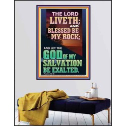 BLESSED BE MY ROCK GOD OF MY SALVATION  Bible Verse for Home Poster  GWPEACE12353  "12X14"