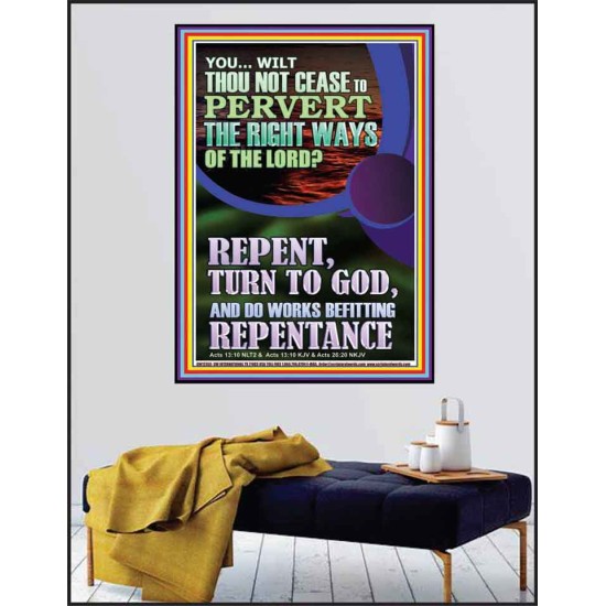 REPENT AND DO WORKS BEFITTING REPENTANCE  Custom Poster   GWPEACE12355  